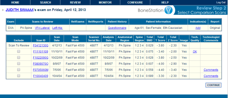 On Review Step 2 prior scans may be excluded.  (click for full size)