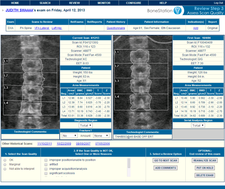Specify scan quality